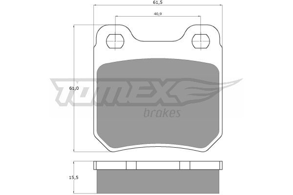 TOMEX BRAKES Комплект тормозных колодок, дисковый тормоз TX 11-61